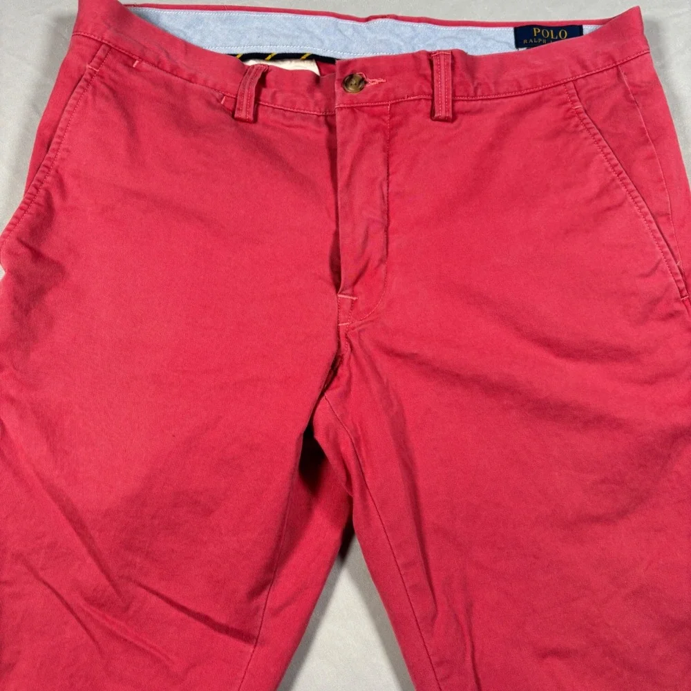 Polo‎ Ralph Lauren The Polo Chino Mens 32/32 Coarl Stretch Slim Fit Twill Pants
